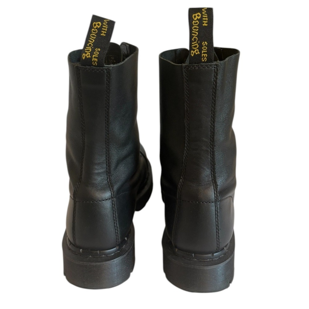 Dr. Martens 10934 Black Leather 10 Eye Cap Toe Combat Boots Mens 10 Womens 11 - Picture 7 of 10
